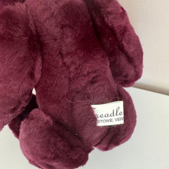 Treadle Bears of Vermont Burgundy Jointed Teddy Bear Collectible Barbara McLean - Picture 3 of 7